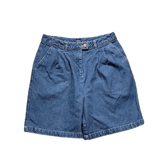 Basic Editions Vintage Blue Denim Jean Shorts ~ Sz 10 ~ High Rise ~ 7" Inseam - Picture 1 of 4